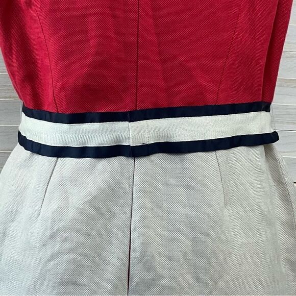 Vilagallo Linen Blend Embellished Sheath Dress 44 / 12 - Picture 9 of 16